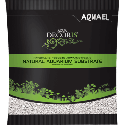 AQUAEL Aqua Decoris Weiß 2-3 mm 1 kg - Weißer Kies