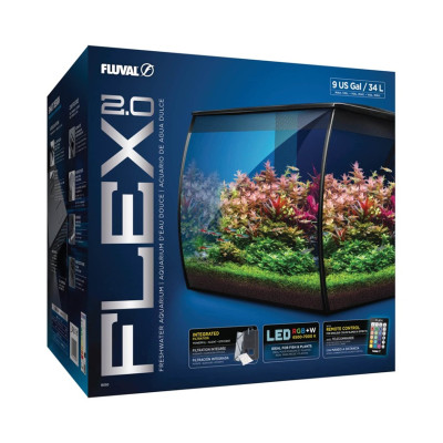 FLUVAL Flex 2.0 34 L - Aquarium d'eau douce équipé