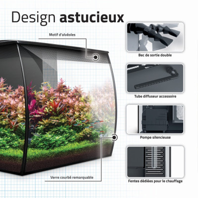 FLUVAL Flex 2.0 34 L - Komplettes Aquarium mit LED-RGB-Beleuchtung