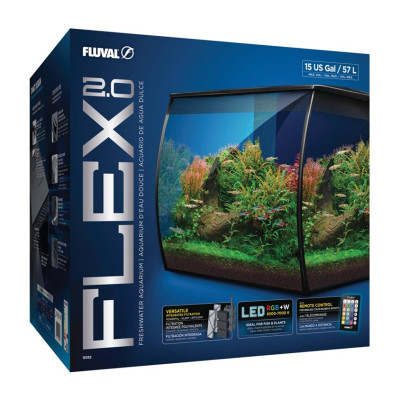 FLUVAL Flex 2.0 57 L - Aquarium d'eau douce équipé