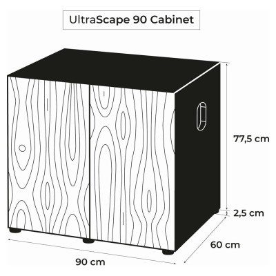 AQUAEL UltraScape 90 Forest Aquariumunterschrank 90x60x80 cm