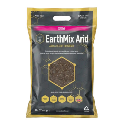 ARCADIA EarthMix Arid 10L- Substrat Bio-actif pour terrarium
