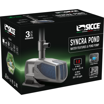 SICCE SyncraPond 1.0 – Pompe fontaine 950 l/h