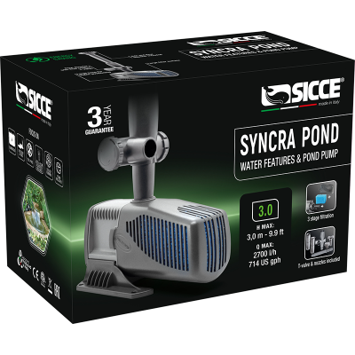 SICCE SyncraPond 3.0 – Pompe fontaine 2 700 l/h
