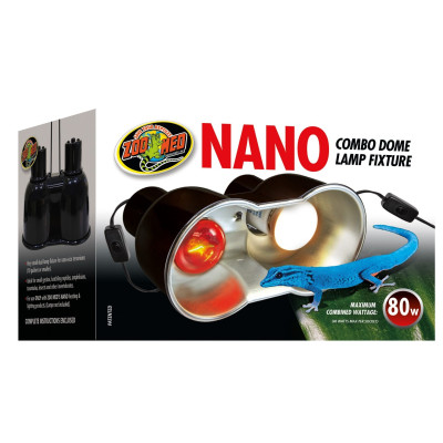 ZOO MED Nano Combo Dome Lamp Fixture – Double dôme 2 × 40 W
