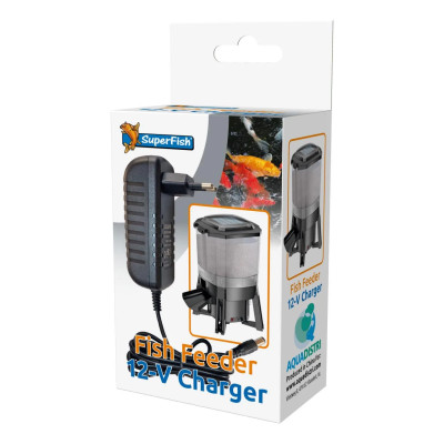 SUPERFISH Solar-Fischfutterautomat-Ladegerät EU – 12-V-Adapter