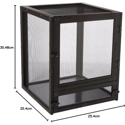 Terrarium grillagé 25,4 × 25,4 × 30,5 cm