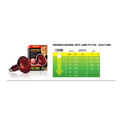 EXO TERRA Infrared Basking Spot 150 W- Lampe chauffante infrarouge