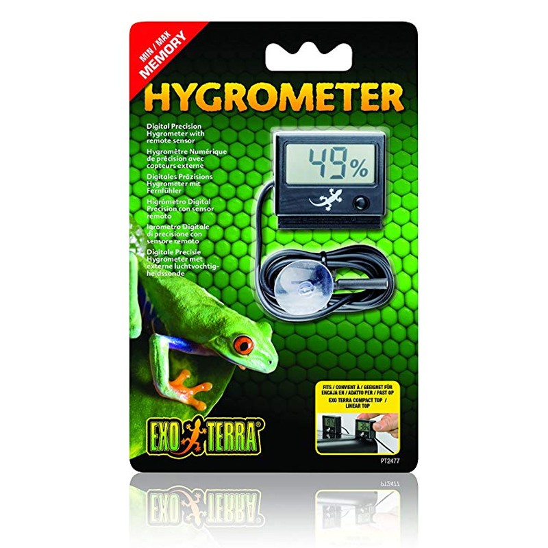 EXO TERRA Hygrometer Digital- Hygromètre pour terrarium à petit