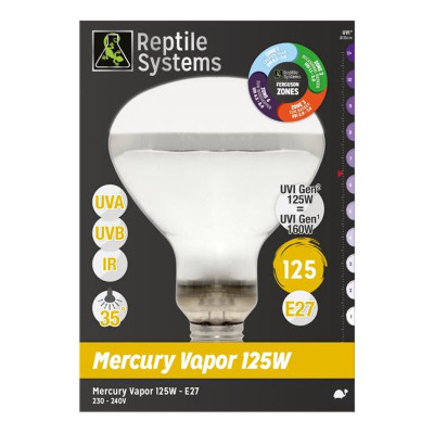 REPTILE SYSTEMS D3 UV Basking Lamp 125 W