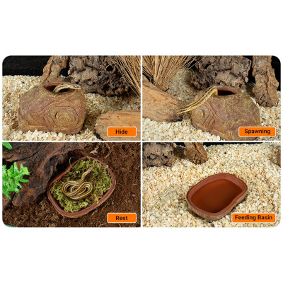 REPTI ZOO Multifunktions-Versteckhöhle – Reptilienversteck