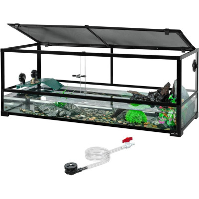 REPTI ZOO Aquaterrarien-Set 120 x 45 x 45 cm – für Wasserschildkröten