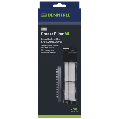 DENNERLE Nano Corner Filter 60- Filtre d'angle pour aquarium