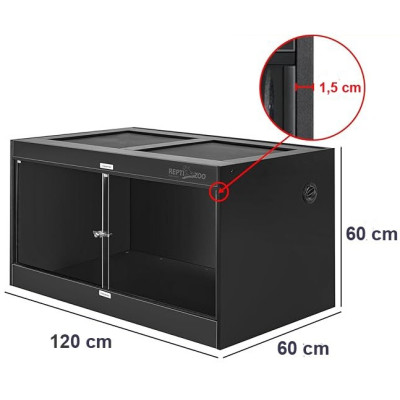 REPTI ZOO Terrarium PVC im Bausatz 120x60x60 cm