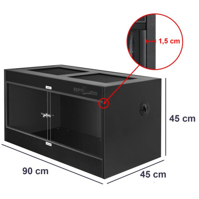 REPTI ZOO PVC-Terrarium im Bausatz 90x45x45 cm