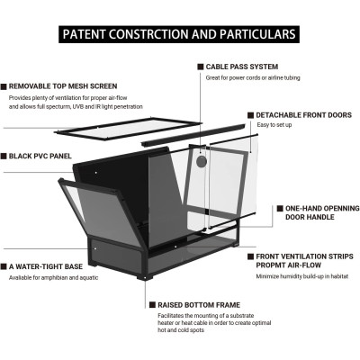 REPTI ZOO Terrarium 120x60x45 cm