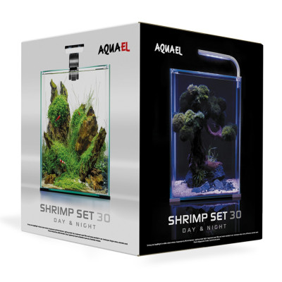 AQUAEL Aquarium ShrimpSet Smart D&N 30 L- Schwarz
