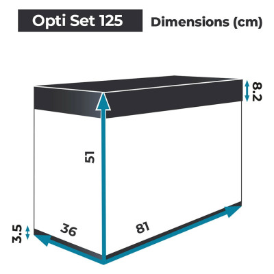 Möbel + Aquarium 125 Liter AQUAEL OPTISET 125 Weiß