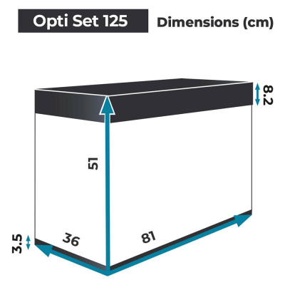 Möbel + Aquarium 125 Liter AQUAL OPTISET 125 Schwarz