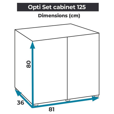 Möbel + Aquarium 125 Liter AQUAL OPTISET 125 Schwarz