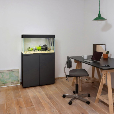 125-Liter-Aquarium + schwarzer Unterschrank