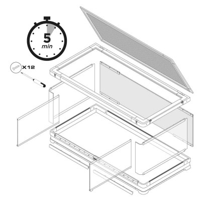 Terrarium panoramique Exo Terra VISTA 120 - 120x60x45cm