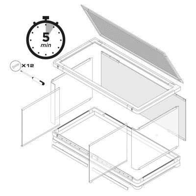 Exo Terra VISTA 120 XL Panorama-Terrarium – 120 x 60 x 60 cm