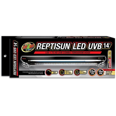 ZOO MED ReptiSun Led UVB Combo 15w 35cm - Rampe d'éclairage pour terrarium