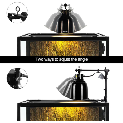 REPTI ZOO Multi-Function Deep Dome Lamp Fixture 100 W- Tiefkuppel-Lampenständer