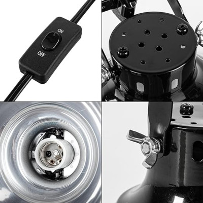 REPTI ZOO Multi-Function Dome Lamp Fixture 200 W - Dome d'éclairage