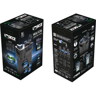 SICCE Mega Filtra 950 SDC - Filtre externe pour aquarium jusqu'à 950 L