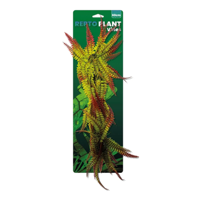 REPTO Plant Vines, rot/grüner Farn, 60 cm – Terrariendekoration