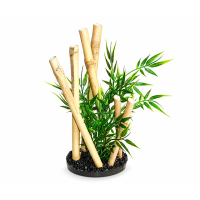 SYDECO Bamboo Garden Black 24 cm- Plante artificielles aquarium