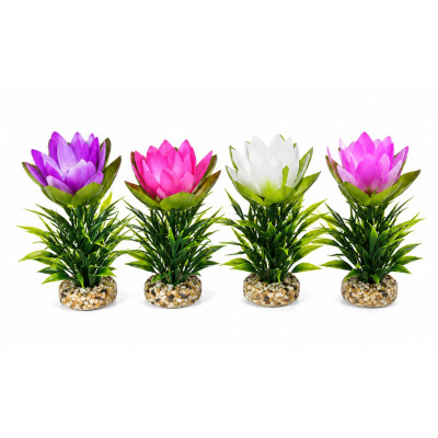 SYDECO Lotusblume 18 cm - Aquarienpflanze aus Kunststoff