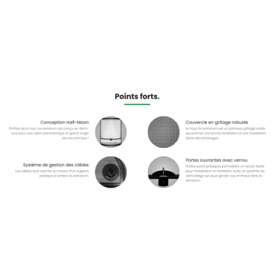 REPTO Terra Half-moon 56x28x64 cm – Panorama-Terrarium