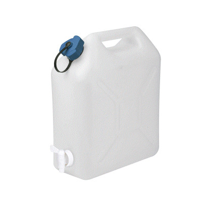 Extra starker, lebensmittelechter 10-Liter-Wasserkanister mit Deckel und Zapfhahn