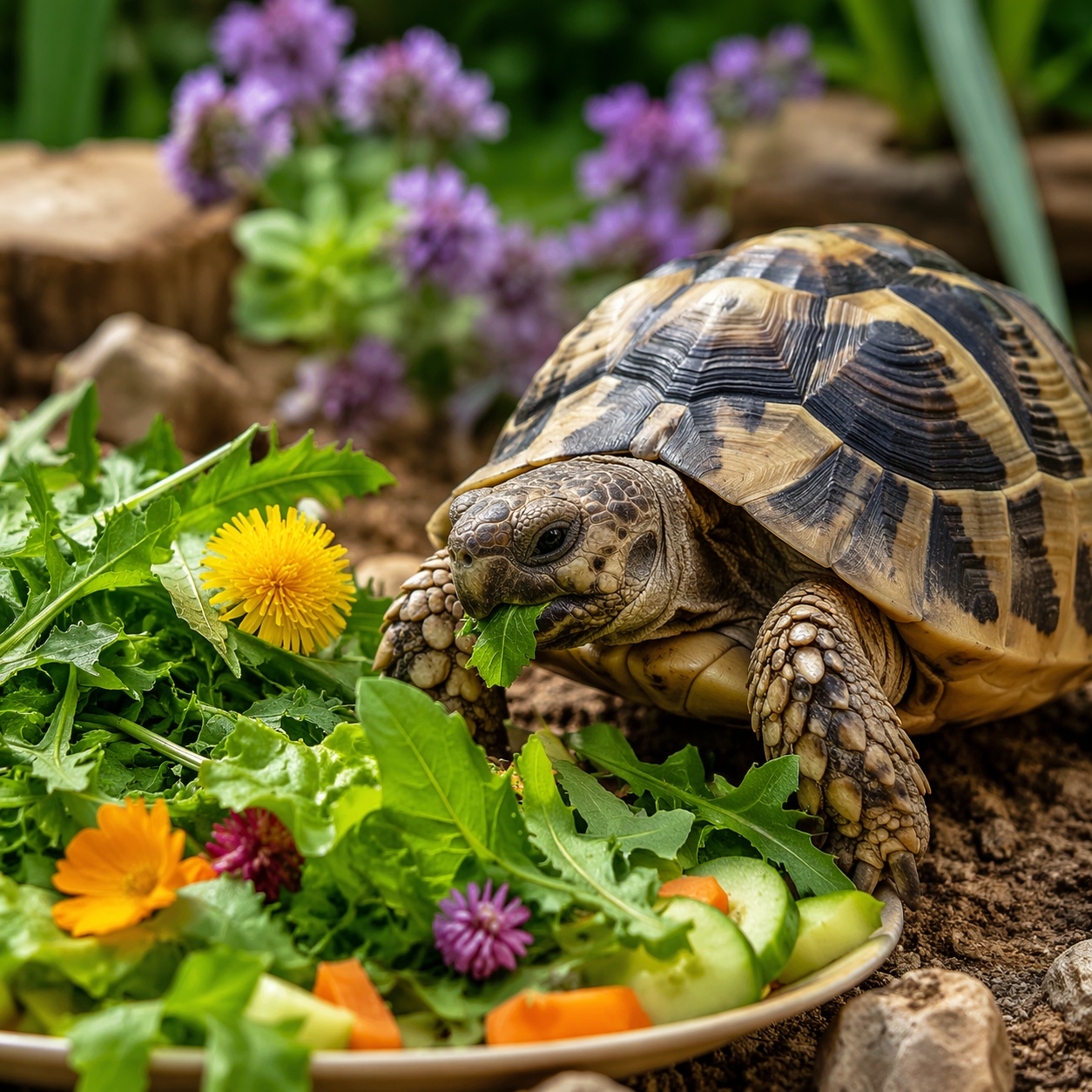 Quelle nourriture pour une tortue terrestre en bonne santé ?